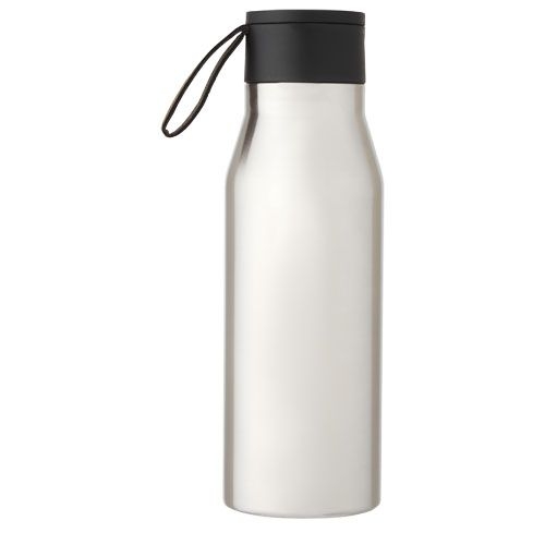 PF100668-1Ljungan 500 ml Kupfer-Vakuum Isolierflasche mit PU Kunststoffband und Deckel_ silber