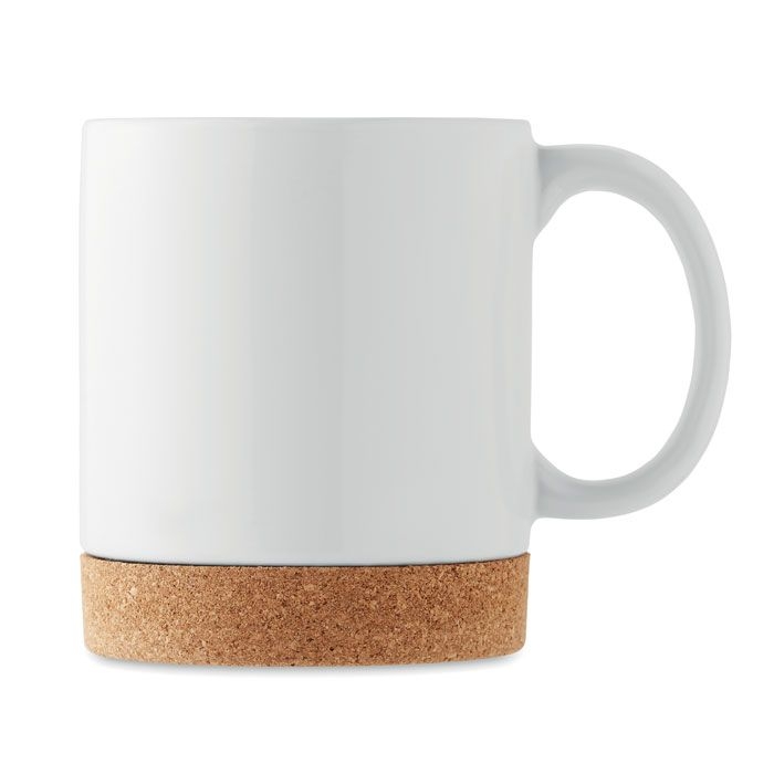 MO2102-06Karoo Sublim Keramikbecher Subli mit Kork_ weiss