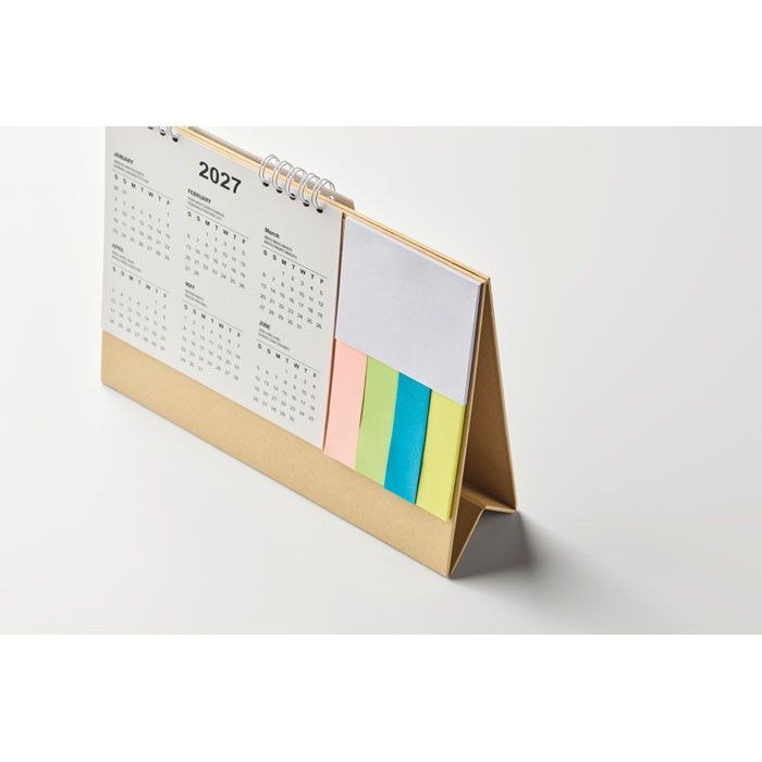 MO2756-13Calendoo Tischkalender mit Memoblock_ beige