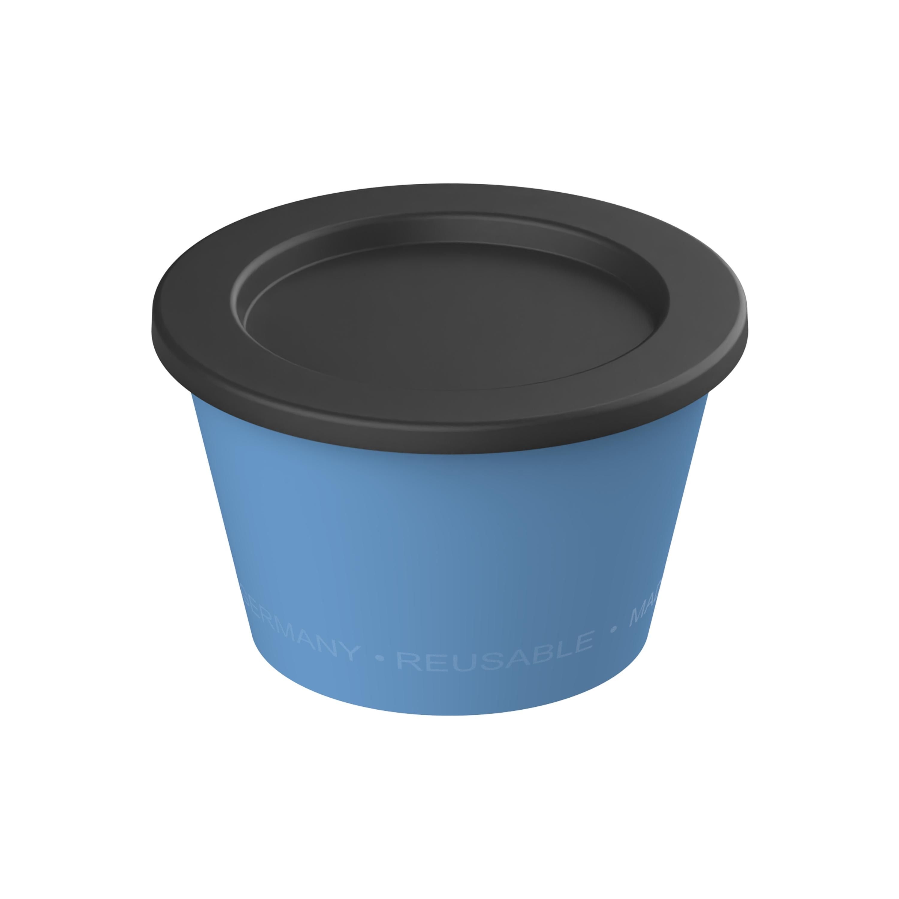 EL02097-2Dipbecher _ToGoPlus_ 100 ml_ behagliches blau_ schwarz