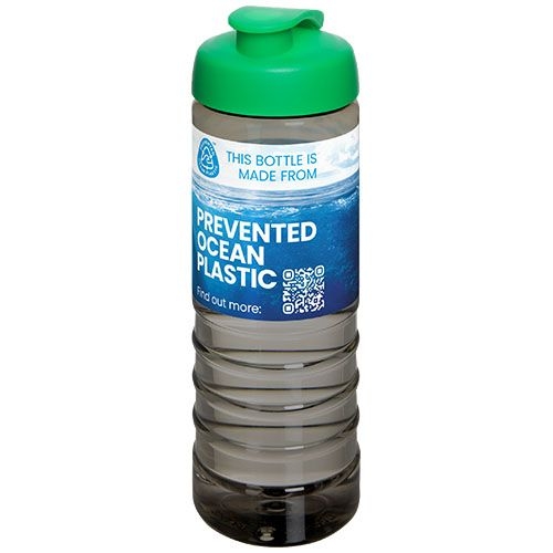 PF210479-4H2O Active® Eco Treble 750 ml Sportflasche mit Stuelpdeckel_ kohle_gruen