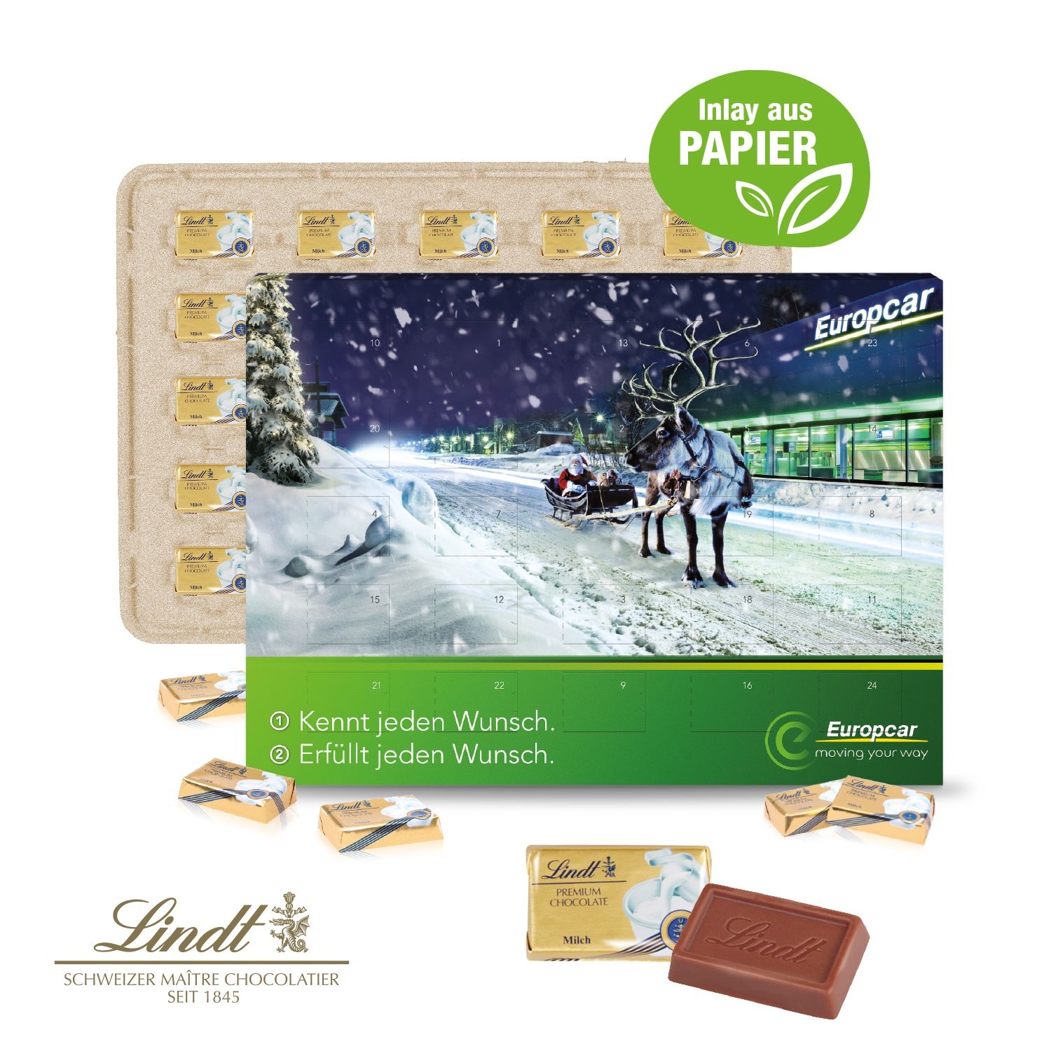 CD55330Wand-Adventskalender Lindt _Select Edition_ Inlay aus Papier