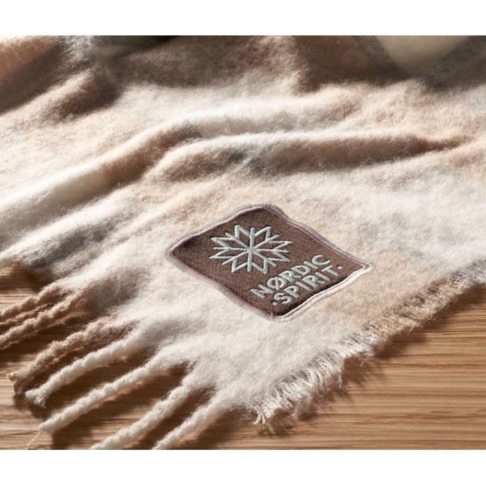 MO2382-13Quet Karierte Mohair-Decke_ beige